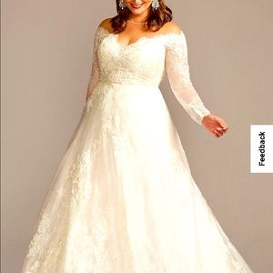 Size 24 unaltered David bridal dress. NWT